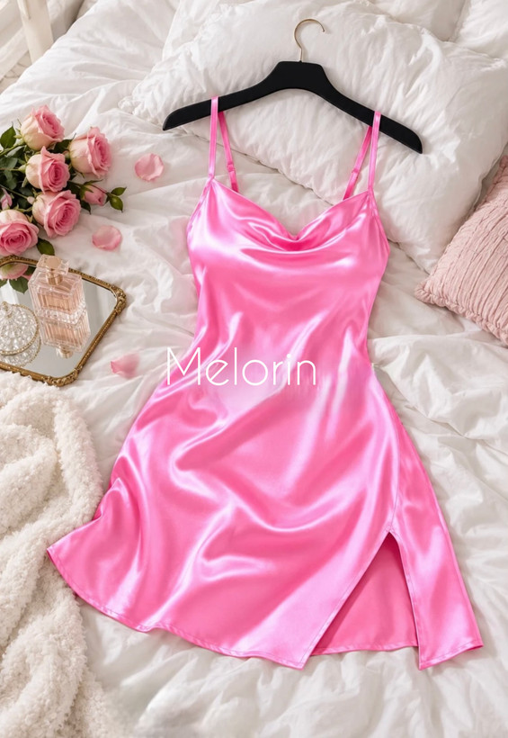 لباسخواب ساتن یقه شل ۹۸۷۹