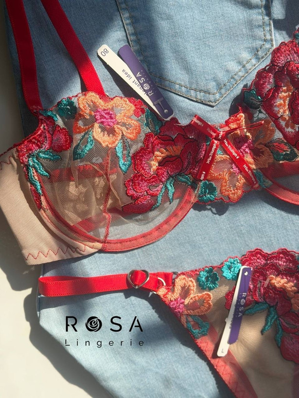 ست شورت و سوتین فنردار برند rosa کد ۹۵۰۸