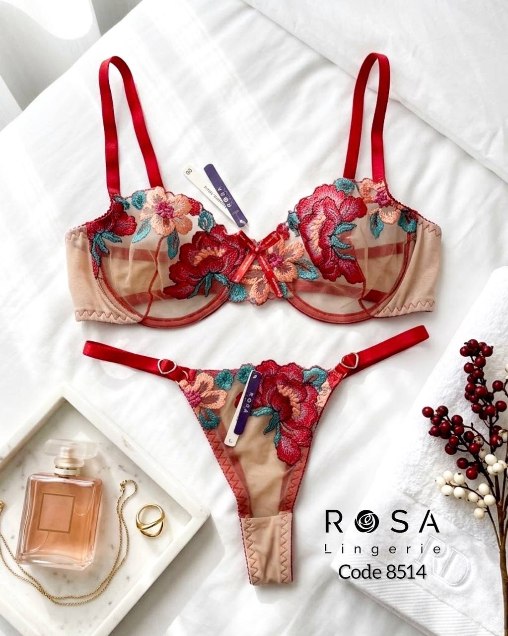 ست شورت و سوتین فنردار برند rosa کد ۹۵۰۸