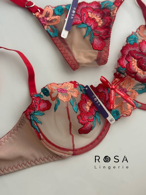 ست شورت و سوتین فنردار برند rosa کد ۹۵۰۸